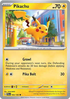 Pokemon Paldea Evolved Pikachu - 62