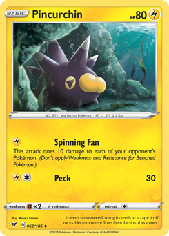 Pokemon Vivid Voltage Pincurchin - 62
