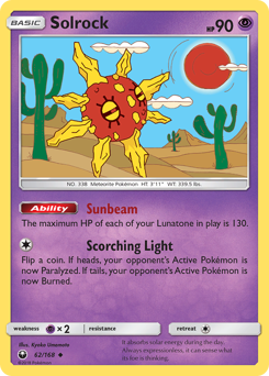Pokemon Celestial Storm Solrock - 62