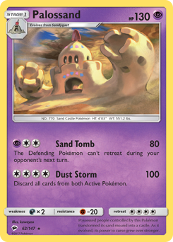 Pokemon Burning Shadows Palossand - 62