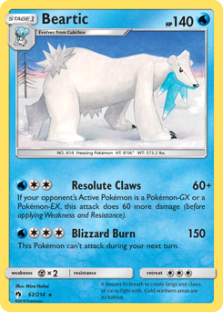 Pokemon Lost Thunder Beartic - 62