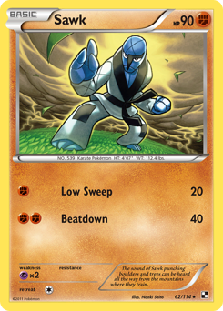 Pokemon Black & White Sawk - 62