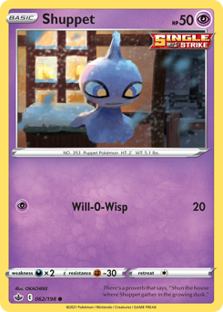 Pokemon Chilling Reign Shuppet - 62