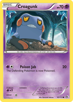 Pokemon Legendary Treasures Croagunk - 62