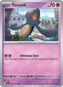 Pokemon Stellar Crown Yamask - 62