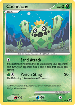 Pokemon Great Encounters Cacnea - 62