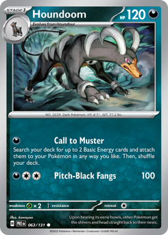 Pokemon Prismatic Evolutions Houndoom - 63