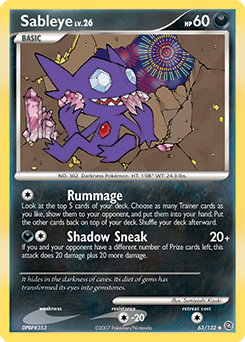 Pokemon Secret Wonders Sableye - 63