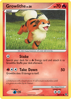 Pokemon Rising Rivals Growlithe - 63