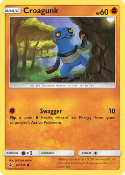 Pokemon Forbidden Light Croagunk - 63