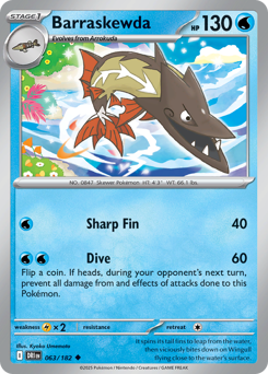 Pokemon Destined Rivals Barraskewda - 63