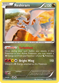 Pokemon Roaring Skies Reshiram - 63