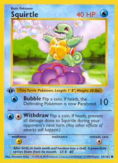 Pokemon Base Squirtle - 63
