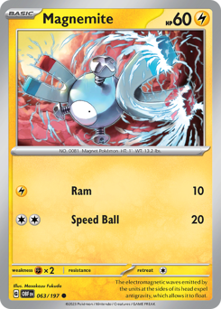 Pokemon Obsidian Flames Magnemite - 63