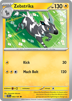 Pokemon Surging Sparks Zebstrika - 63