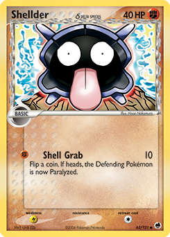 Pokemon Dragon Frontiers Shellder δ - 63