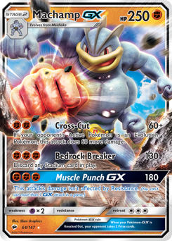 Pokemon Burning Shadows Machamp-GX - 64