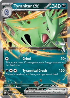 Pokemon Prismatic Evolutions Tyranitar ex - 64