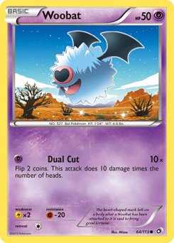Pokemon Legendary Treasures Woobat - 64