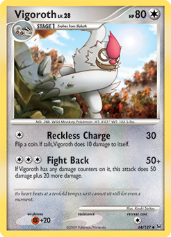 Pokemon Platinum Vigoroth - 64