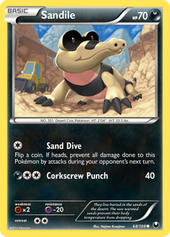 Pokemon Dark Explorers Sandile - 64