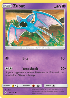Pokemon Unbroken Bonds Zubat - 64