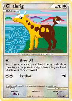 Pokemon HeartGold & SoulSilver Girafarig - 64