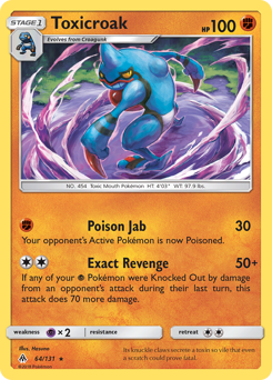 Pokemon Forbidden Light Toxicroak - 64