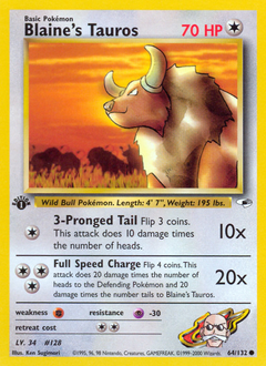 Pokemon Gym Heroes Blaine's Tauros - 64