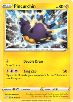 Pokemon Darkness Ablaze Pincurchin - 64