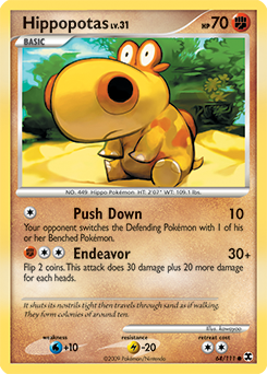 Pokemon Rising Rivals Hippopotas - 64