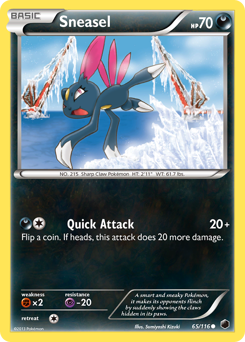 Pokemon Plasma Freeze Sneasel - 65