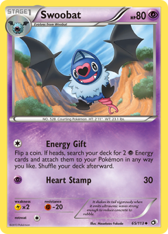 Pokemon Legendary Treasures Swoobat - 65