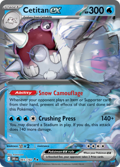 Pokemon Destined Rivals Cetitan ex - 65
