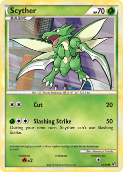 Pokemon HS—Undaunted Scyther - 65