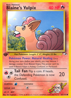 Pokemon Gym Heroes Blaine's Vulpix - 65