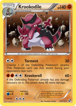 Pokemon Black & White Krookodile - 65