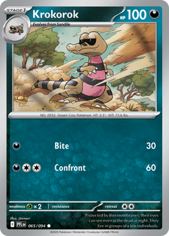 Pokemon Phantasmal Flames Krokorok - 65