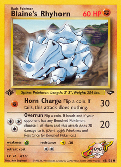 Pokemon Gym Challenge Blaine's Rhyhorn - 65