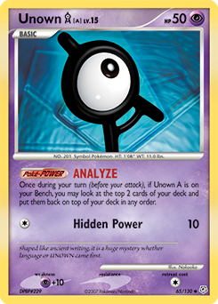 Pokemon Diamond & Pearl Unown [A] - 65