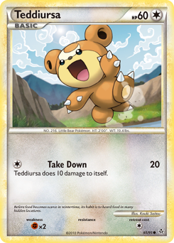 Pokemon HS—Unleashed Teddiursa - 65