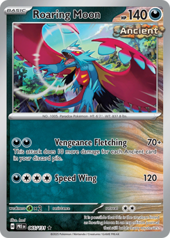 Pokemon Prismatic Evolutions Roaring Moon - 65