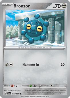 Pokemon Prismatic Evolutions Bronzor - 66