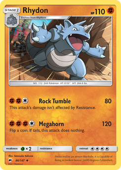 Pokemon Burning Shadows Rhydon - 66