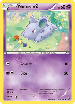 Pokemon Primal Clash Nidoran ♀ - 66
