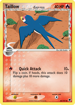 Pokemon Dragon Frontiers Taillow δ - 66