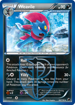 Pokemon Plasma Freeze Weavile - 66