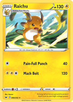 Pokemon Sword & Shield Raichu - 66