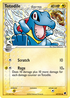 Pokemon Dragon Frontiers Totodile δ - 67