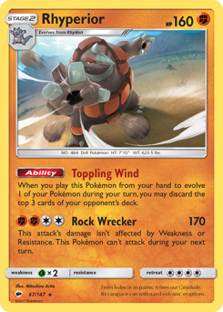 Pokemon Burning Shadows Rhyperior - 67